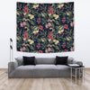 Tropical Flower Pattern Tapestry