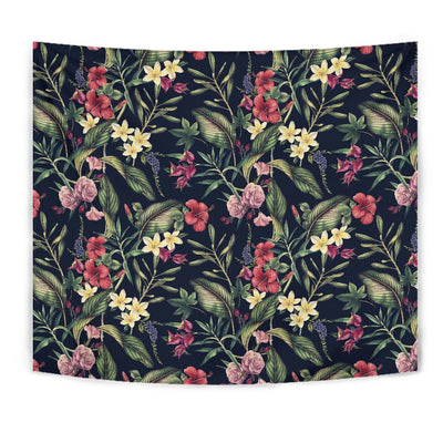 Tropical Flower Pattern Tapestry