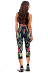 Tropical Flower Pattern Women Capris