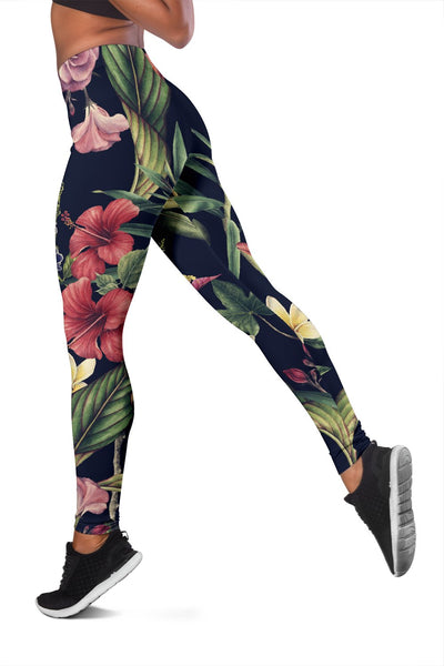 Tropical Flower Pattern Women Leggings