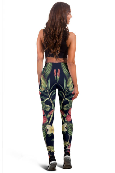 Tropical Flower Pattern Women Leggings