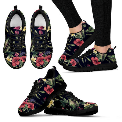 Tropical Flower Pattern Women Sneakers