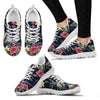 Tropical Flower Pattern Women Sneakers