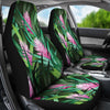 Tropical Flower Pink Heliconia Print Universal Fit Car Seat Covers