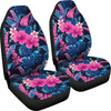 Tropical Flower Pink Themed Print Universal Fit Car Seat Covers