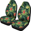 Tropical Flower Red Heliconia Print Universal Fit Car Seat Covers