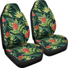 Tropical Flower Red Heliconia Print Universal Fit Car Seat Covers