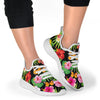 Tropical Flower Themed Design Print Pattern Mesh Knit Sneakers Shoes