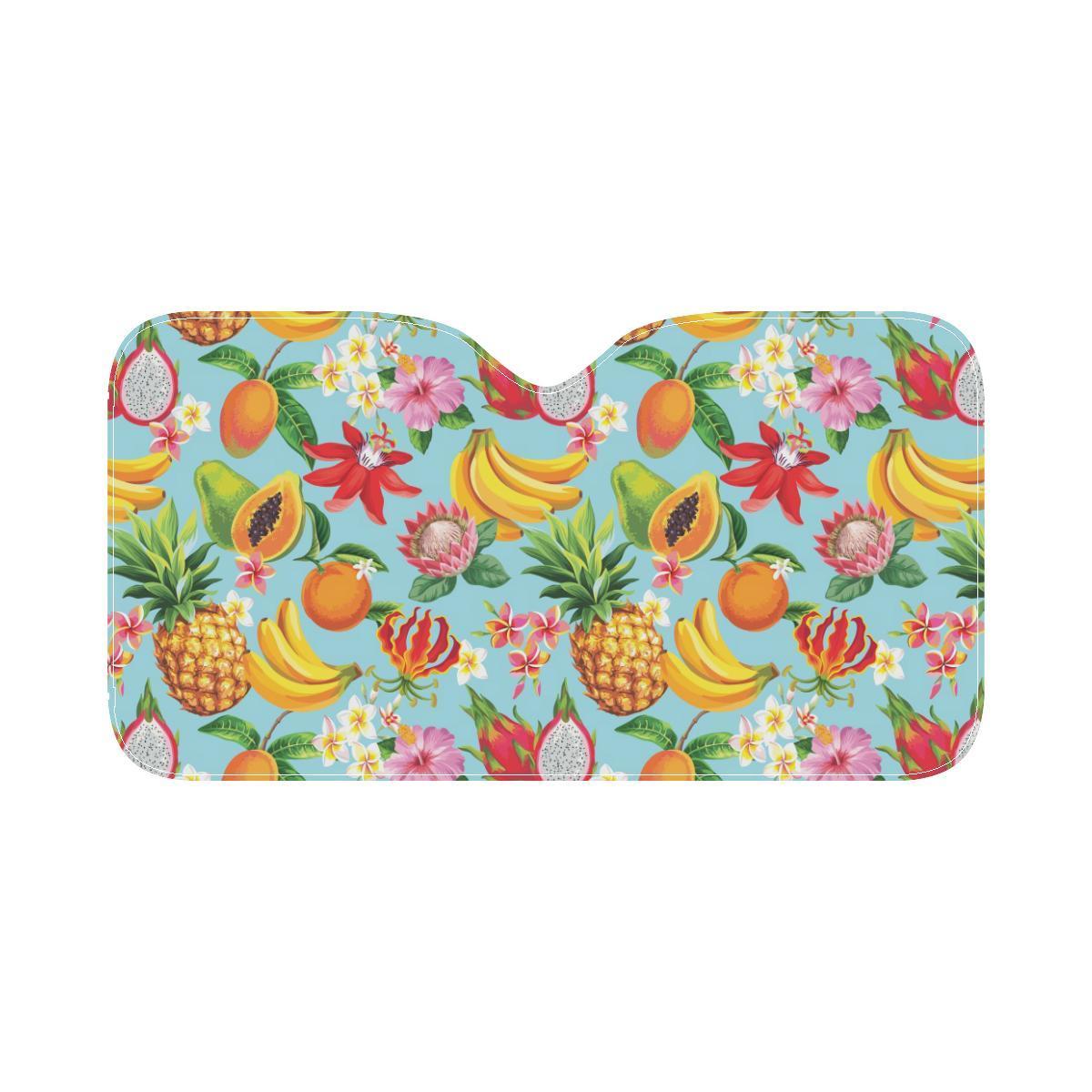 Tropical Fruits Pattern Print Design TF01 Car Sun Shade-JorJune
