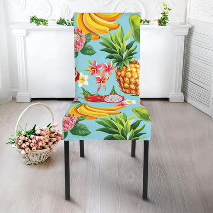 Tropical Fruits Pattern Print Design TF01 Dining Chair Slipcover-JORJUNE.COM