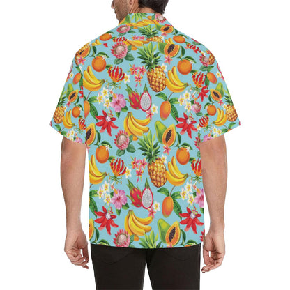 Tropical Fruits Pattern Print Design TF01 Men Hawaiian Shirt-JorJune