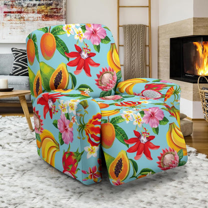 Tropical Fruits Pattern Print Design TF01 Recliner Slipcover-JORJUNE.COM