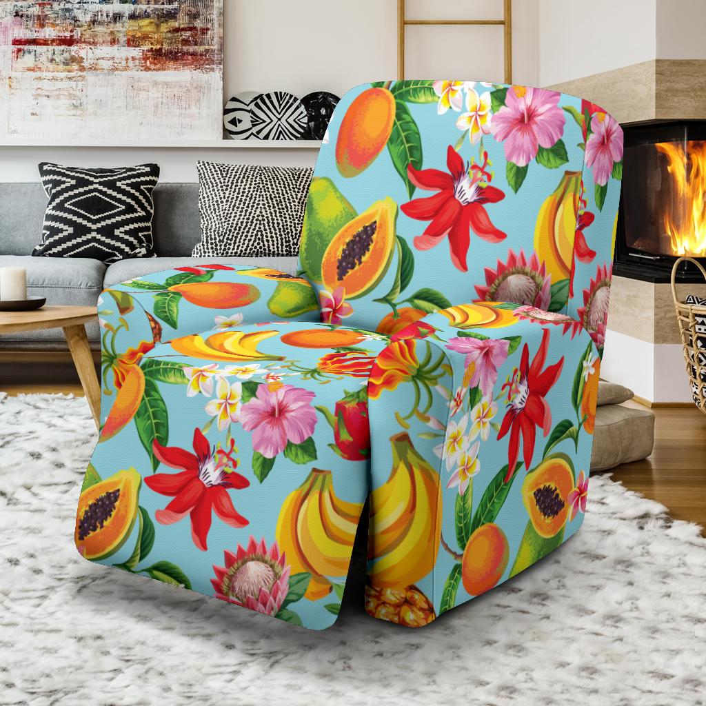 Tropical Fruits Pattern Print Design TF01 Recliner Slipcover-JORJUNE.COM