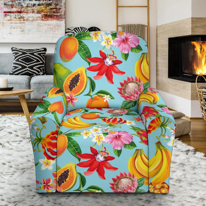 Tropical Fruits Pattern Print Design TF01 Recliner Slipcover-JORJUNE.COM