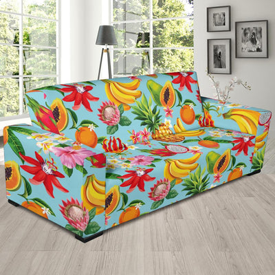 Tropical Fruits Pattern Print Design TF01 Sofa Slipcover-JORJUNE.COM