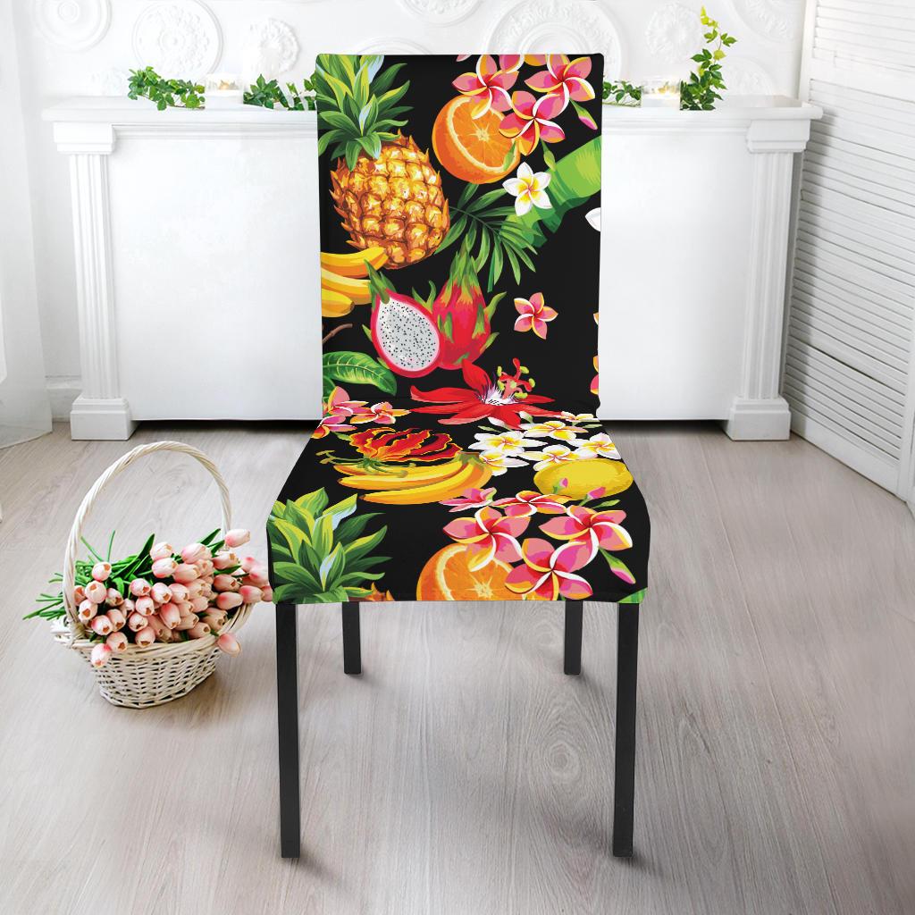 Tropical Fruits Pattern Print Design TF02 Dining Chair Slipcover-JORJUNE.COM