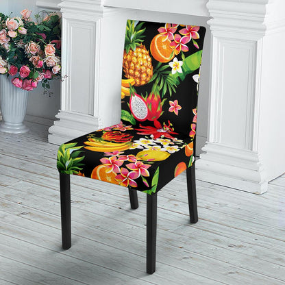 Tropical Fruits Pattern Print Design TF02 Dining Chair Slipcover-JORJUNE.COM