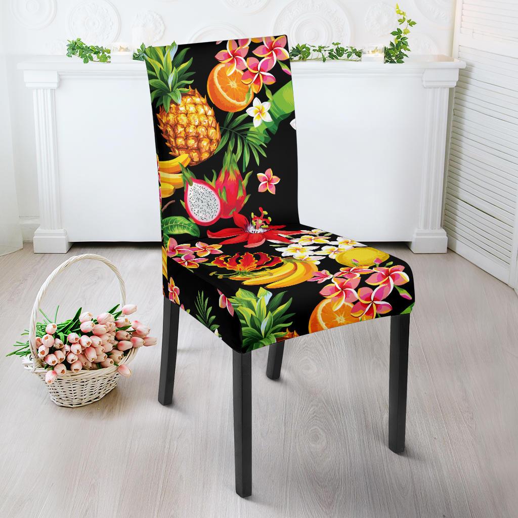 Tropical Fruits Pattern Print Design TF02 Dining Chair Slipcover-JORJUNE.COM
