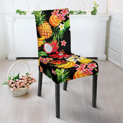 Tropical Fruits Pattern Print Design TF02 Dining Chair Slipcover-JORJUNE.COM