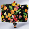 Tropical Fruits Pattern Print Design TF02 Hooded Blanket-JORJUNE.COM