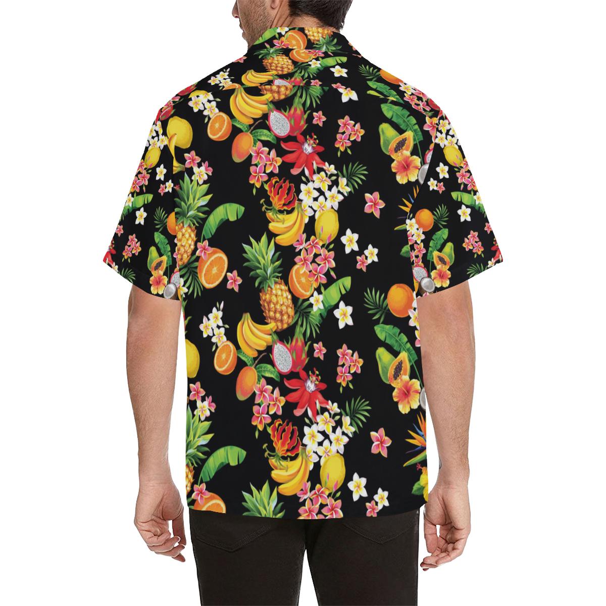 Tropical Fruits Pattern Print Design TF02 Men Hawaiian Shirt-JorJune