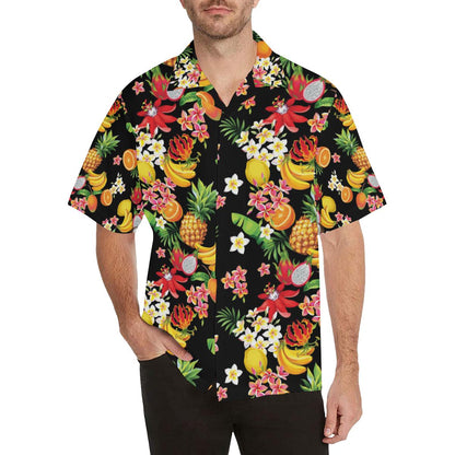Tropical Fruits Pattern Print Design TF02 Men Hawaiian Shirt-JorJune