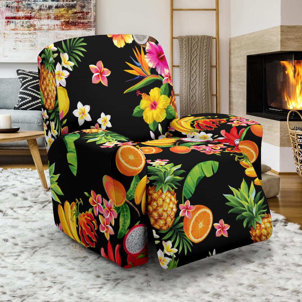 Tropical Fruits Pattern Print Design TF02 Recliner Slipcover-JORJUNE.COM