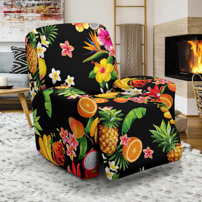 Tropical Fruits Pattern Print Design TF02 Recliner Slipcover-JORJUNE.COM