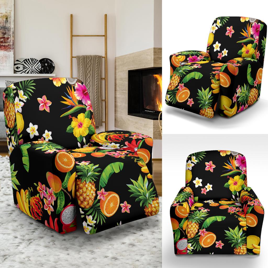Tropical Fruits Pattern Print Design TF02 Recliner Slipcover-JORJUNE.COM