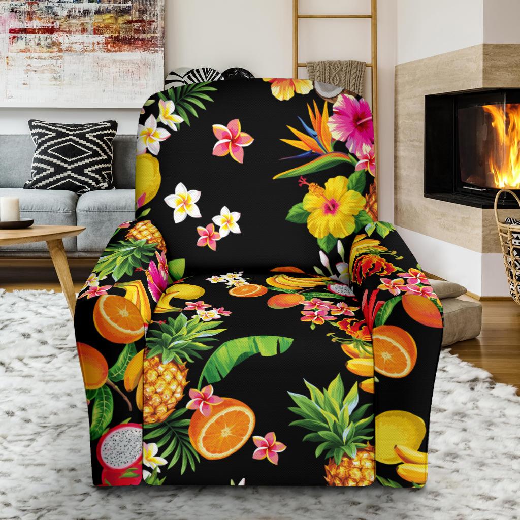 Tropical Fruits Pattern Print Design TF02 Recliner Slipcover-JORJUNE.COM