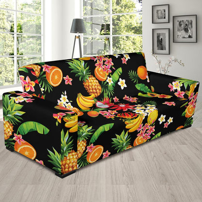 Tropical Fruits Pattern Print Design TF02 Sofa Slipcover-JORJUNE.COM