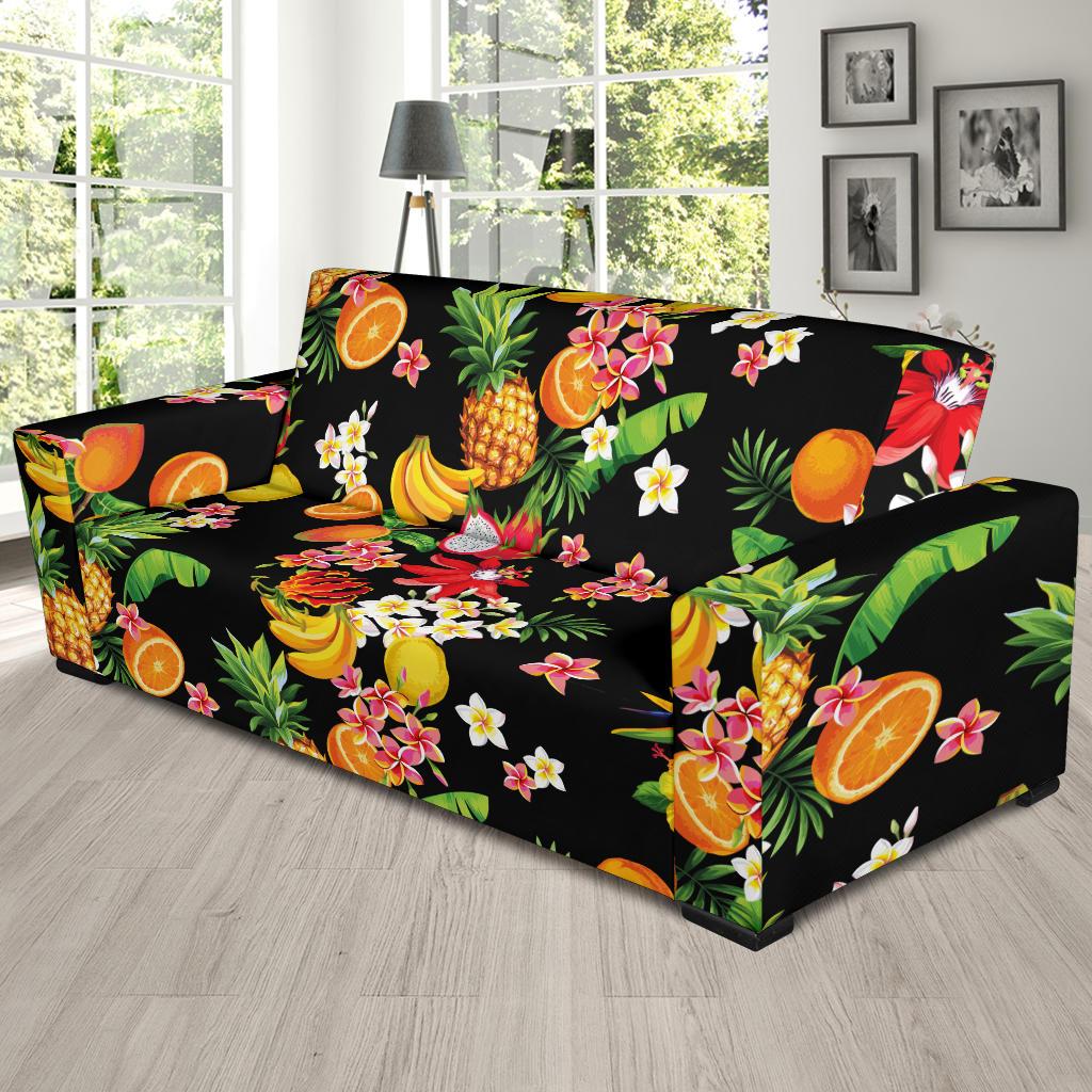 Tropical Fruits Pattern Print Design TF02 Sofa Slipcover-JORJUNE.COM