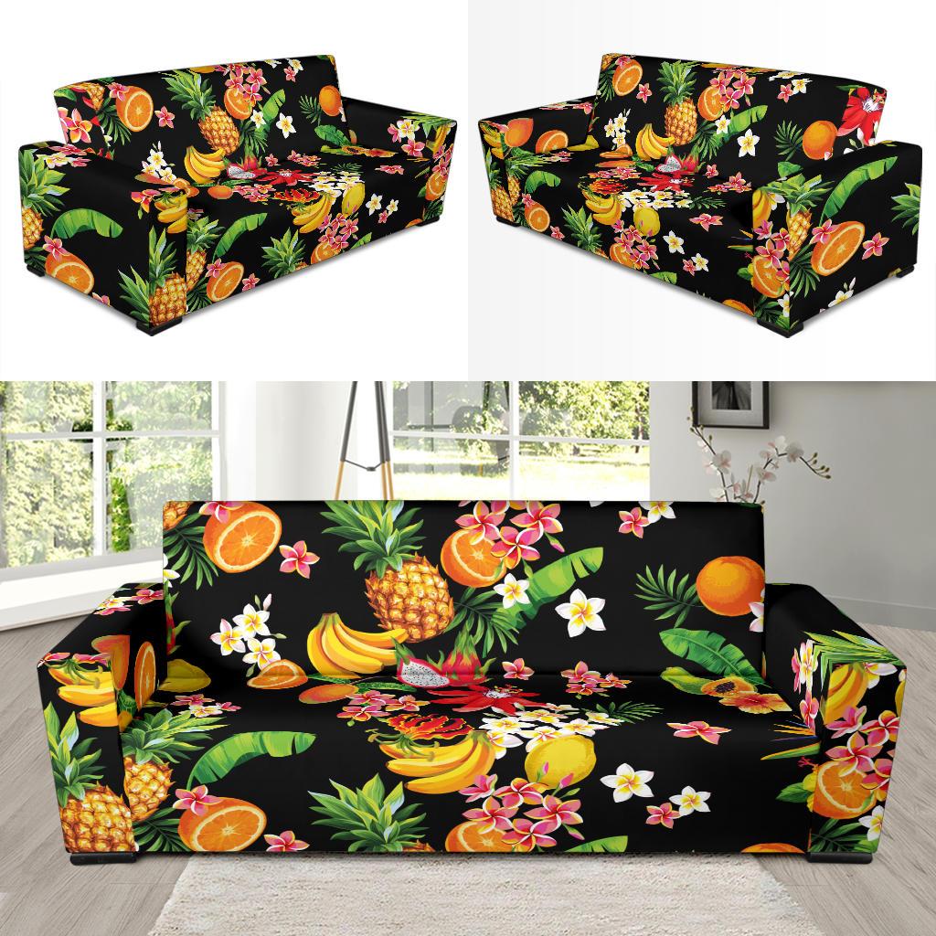 Tropical Fruits Pattern Print Design TF02 Sofa Slipcover-JORJUNE.COM
