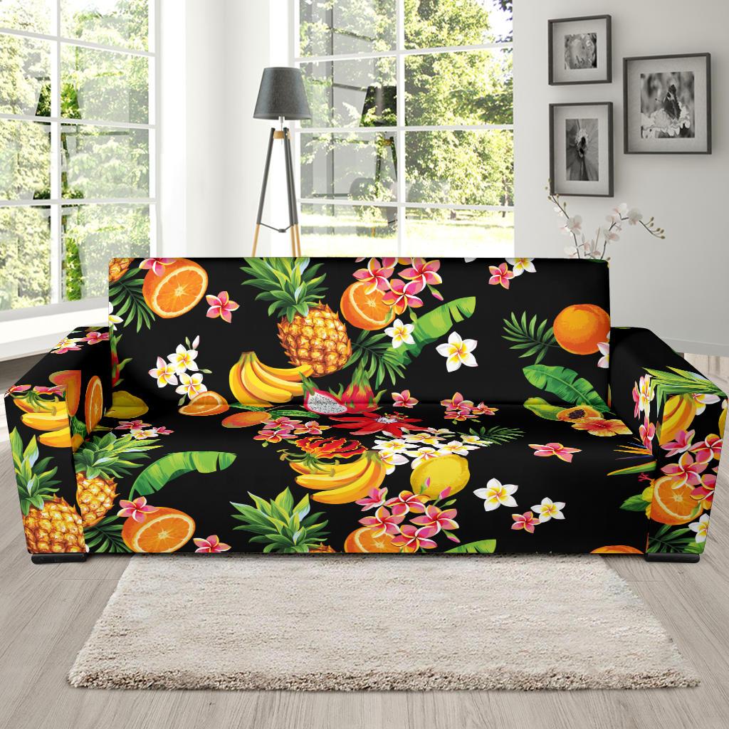 Tropical Fruits Pattern Print Design TF02 Sofa Slipcover-JORJUNE.COM