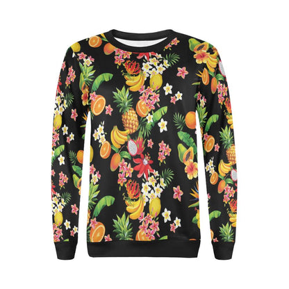 Tropical Fruits Pattern Print Design TF02 Women Long Sleeve Sweatshirt-JorJune