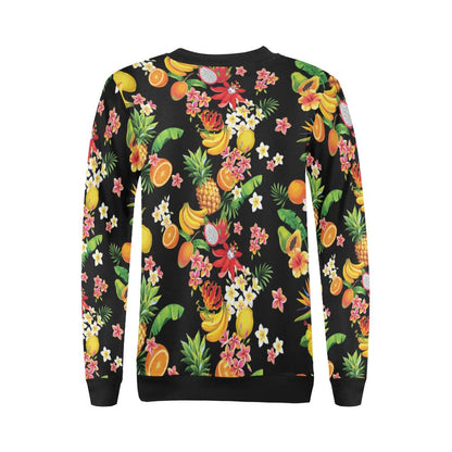 Tropical Fruits Pattern Print Design TF02 Women Long Sleeve Sweatshirt-JorJune