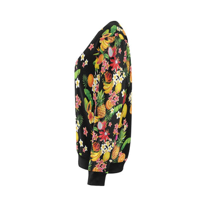 Tropical Fruits Pattern Print Design TF02 Women Long Sleeve Sweatshirt-JorJune