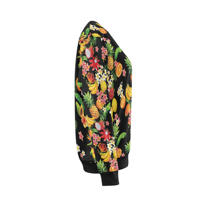 Tropical Fruits Pattern Print Design TF02 Women Long Sleeve Sweatshirt-JorJune