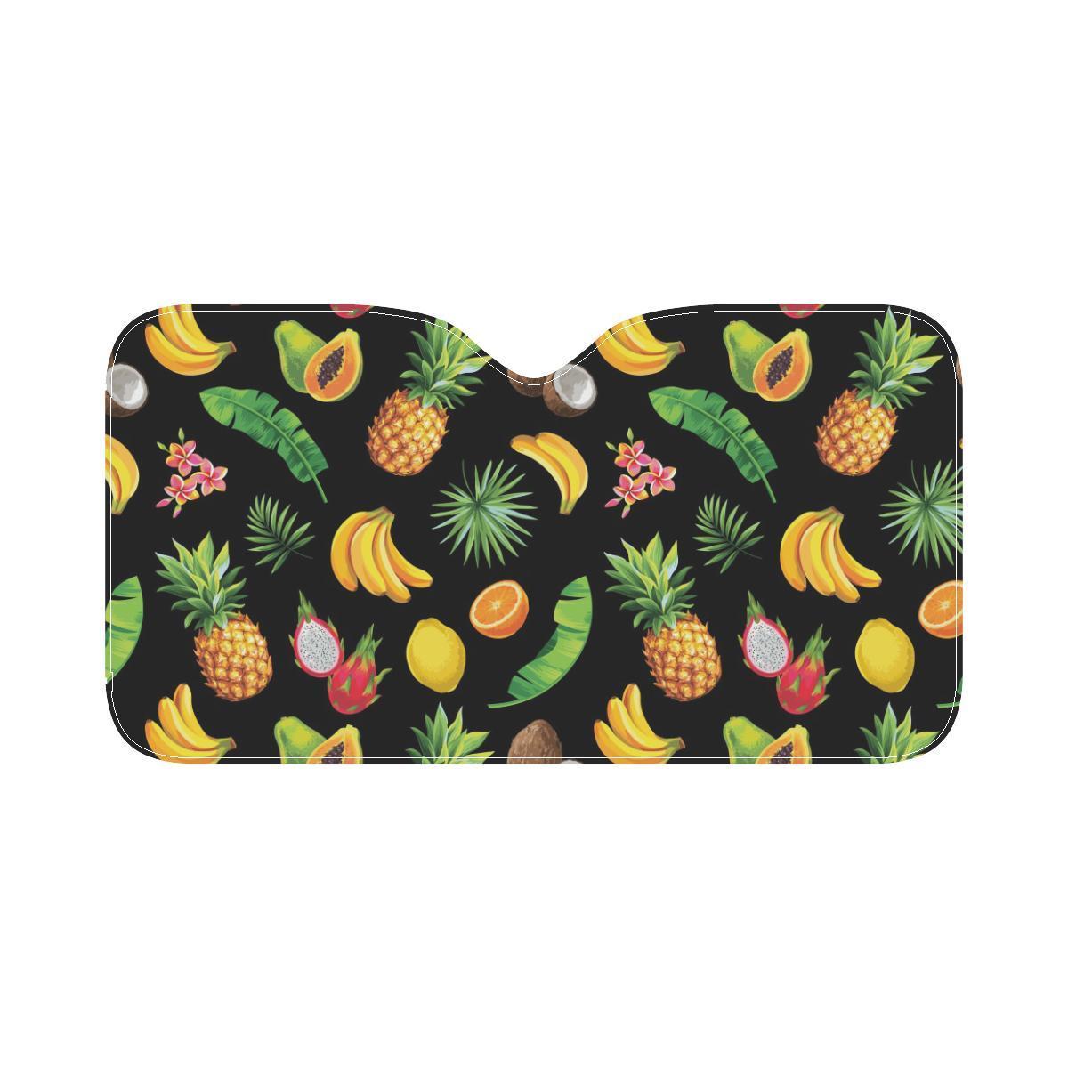 Tropical Fruits Pattern Print Design TF03 Car Sun Shade-JorJune