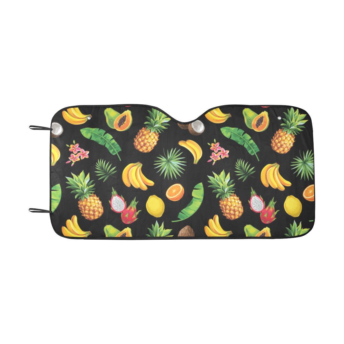 Tropical Fruits Pattern Print Design TF03 Car Sun Shade-JorJune