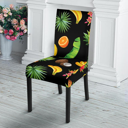 Tropical Fruits Pattern Print Design TF03 Dining Chair Slipcover-JORJUNE.COM