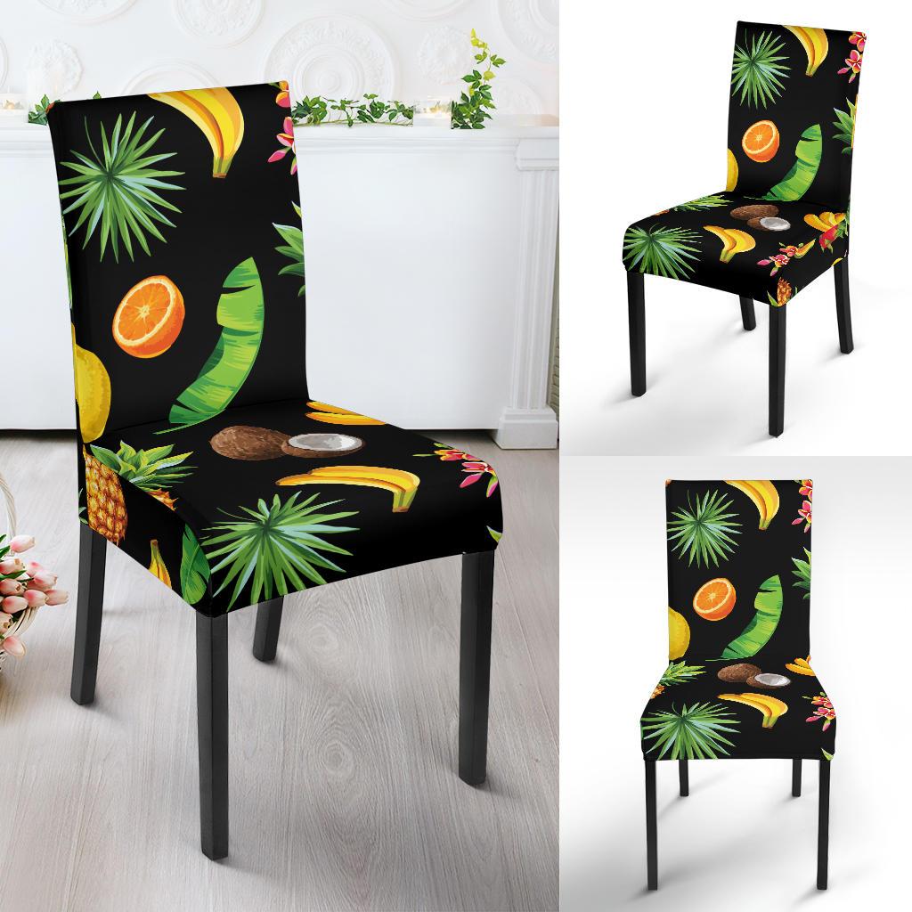 Tropical Fruits Pattern Print Design TF03 Dining Chair Slipcover-JORJUNE.COM