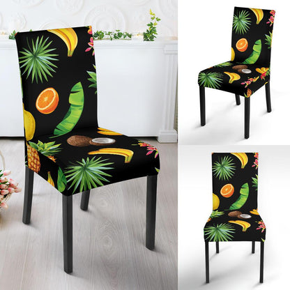 Tropical Fruits Pattern Print Design TF03 Dining Chair Slipcover-JORJUNE.COM