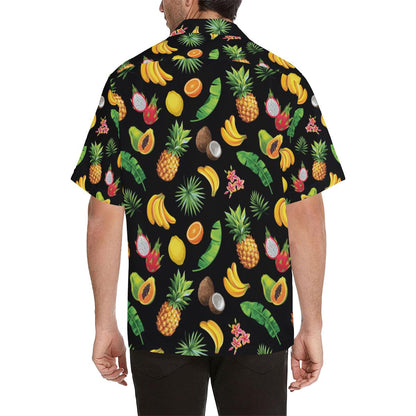 Tropical Fruits Pattern Print Design TF03 Men Hawaiian Shirt-JorJune