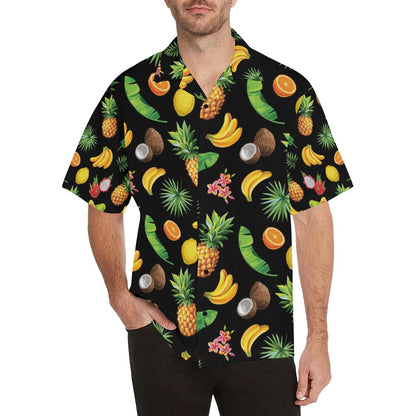 Tropical Fruits Pattern Print Design TF03 Men Hawaiian Shirt-JorJune