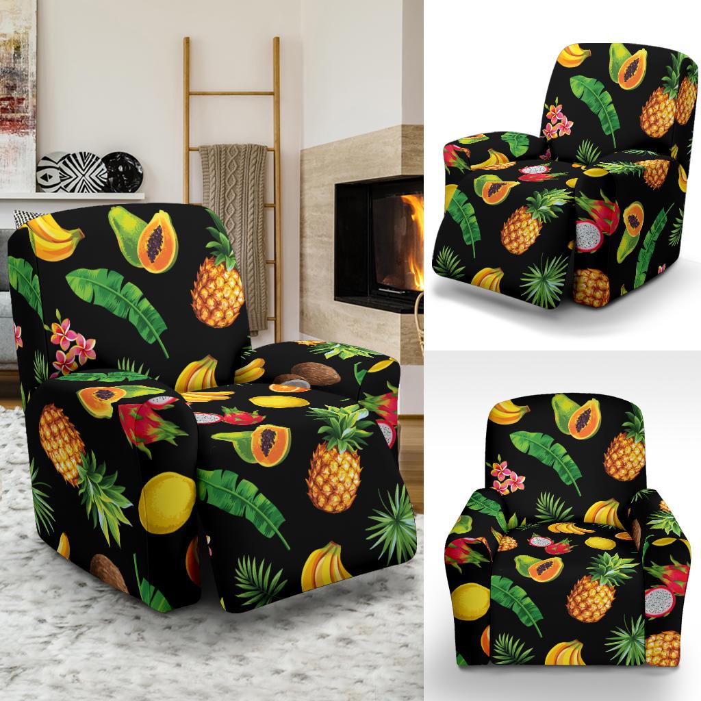 Tropical Fruits Pattern Print Design TF03 Recliner Slipcover-JORJUNE.COM