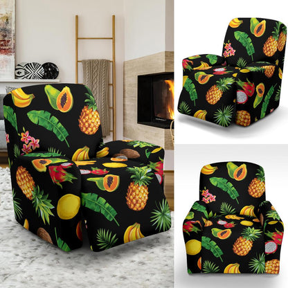 Tropical Fruits Pattern Print Design TF03 Recliner Slipcover-JORJUNE.COM