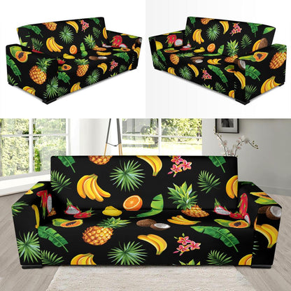Tropical Fruits Pattern Print Design TF03 Sofa Slipcover-JORJUNE.COM