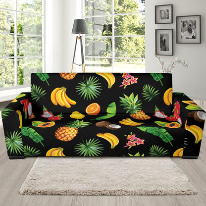 Tropical Fruits Pattern Print Design TF03 Sofa Slipcover-JORJUNE.COM