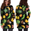 Tropical Fruits Pattern Print Design TF03 Women Hoodie Dress